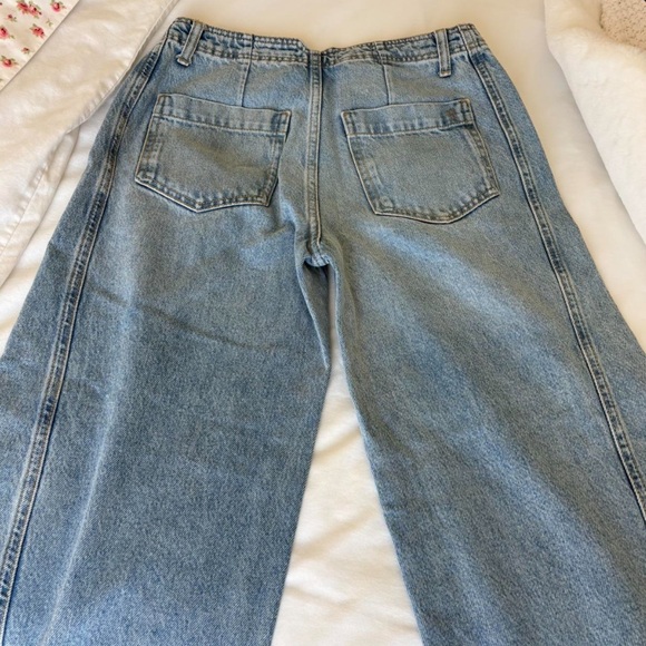 Pilcro Light Blue High-Rise Wide-Leg Jeans - Picture 5 of 6